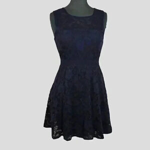 Garage navy‎ blue ladies sleeveless scoop neck dress MEDIUM